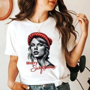 Merry Tee Shirt Taylor Drawing Tshirt Pop Music Fan Gift Tees